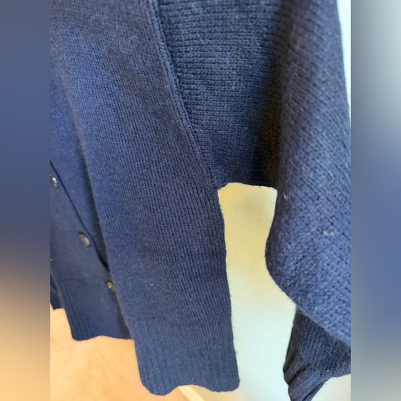 LOFT Navy Button-Up Cardigan - Picture 7 of 12